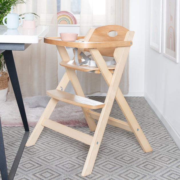Foldable wooden on sale high chair