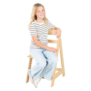 Trona evolutiva 'Sit Up Flex', crece con el niño hasta la silla juvenil, madera natural