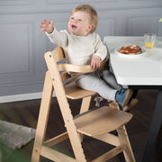 Chaise haute évolutive "Sit Up III", qui grandit avec l'enfant jusqu’à chaise jeune, bois naturel