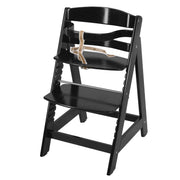 Chaise haute évolutive "Sit Up III", qui grandit avec l'enfant jusqu’à chaise jeune, bois noir laqué