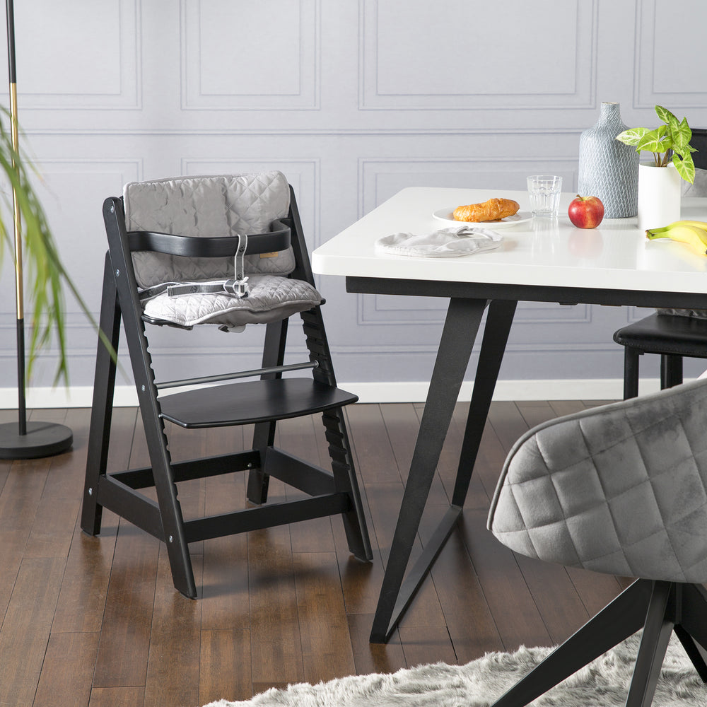 Chaise haute évolutive 'Sit Up III' en bois - Qui grandit avec l'enfant jusqu’à chaise jeune - Noir
