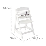 Chaise haute évolutive "Sit Up III" blanche, incl. réducteur de siège "Adam et Eule"