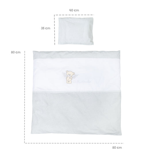 Set berceau complet 'Heartbreaker', 40 x 90 cm, blanc, fonction de verrouillage, incl. accessoires