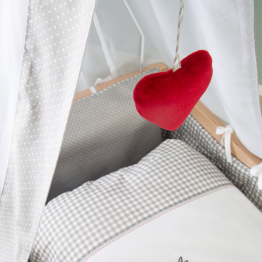 Set de berceau complet  'Adam et Eule' - Berceau avec accessoires - Bois naturel