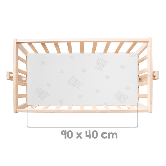 Set de berceau complet  'Adam et Eule' - Berceau avec accessoires - Bois naturel