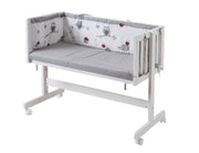 Bedside crib 'Room & Craddle', additional bed & parlor bed, white, including equipment 'Adam & Eule'