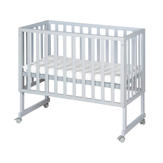 Cradle & Co-Sleeping Bed 3in1 with Barrier + Mattress - Taupe Wood