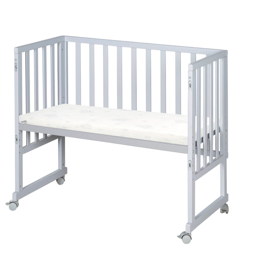 Cradle & Co-Sleeping Bed 3in1 with Barrier + Mattress - Taupe Wood