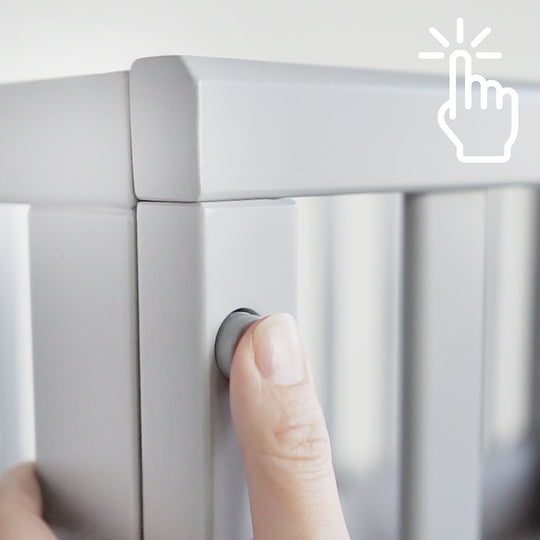 Cradle & Co-Sleeping Bed 3in1 with Barrier + Mattress - White Wood