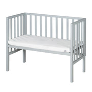 Co-sleeping cot 2in1 with barrier & mattress - For all parent bed heights - Wood taupe