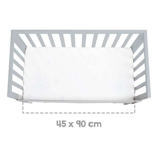 Cuna de colecho 2 en 1 'safe asleep®' con barrera y colchón - Para todas las alturas de cama de los padres - Madera taupe