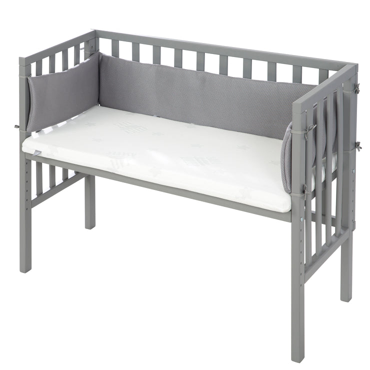 Co-Sleeper 'safe asleep®' 2 in 1, gray, incl. ventilated mattress, nest and barrier