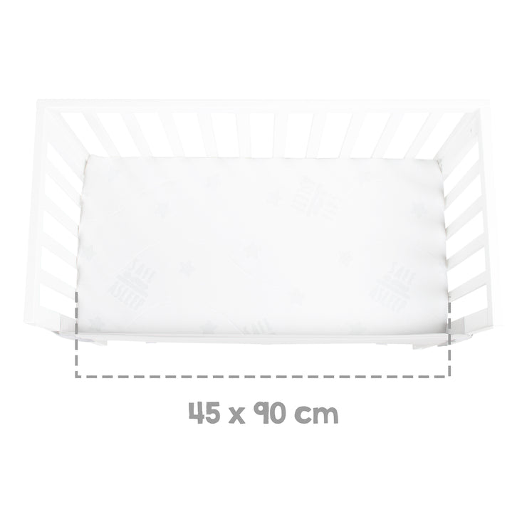 Berceau cododo 2 en 1 safe asleep® 45 x 90 cm avec matelas + barrière en toile - Bois blanc