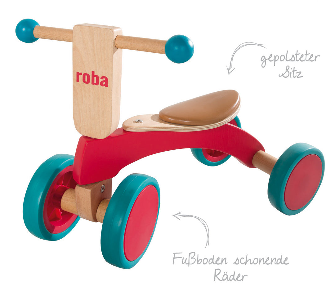 Wooden Scooter, Children's Vehicle Made of Wood, Toddler Balance Bike/Scooter from 1 Year