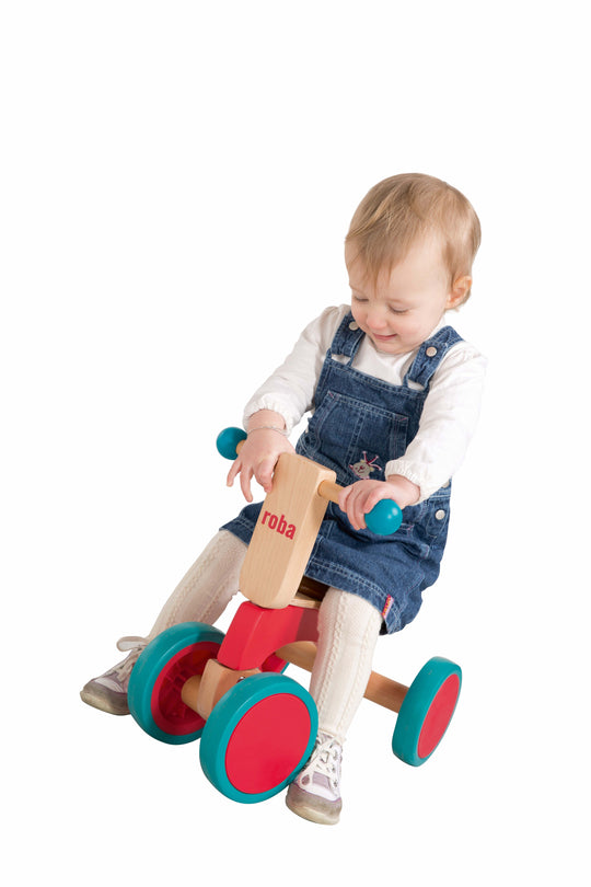 Wooden Scooter, Children's Vehicle Made of Wood, Toddler Balance Bike/Scooter from 1 Year