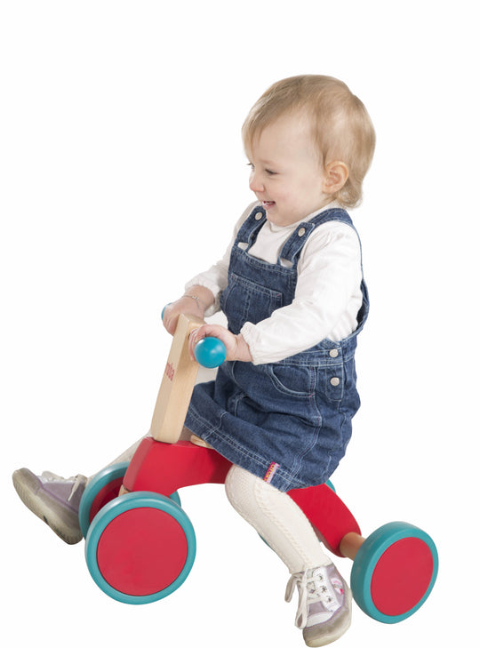Wooden Scooter, Children's Vehicle Made of Wood, Toddler Balance Bike/Scooter from 1 Year