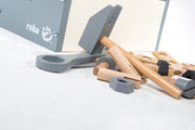 Caja de herramientas para niños, caja de herramientas de madera, kit de construcción de madera que incluye herramientas de 22 piezas