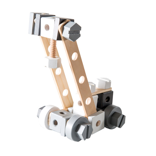 Jeu de construction en bois, kit pour enfant 48 pièces, boîte à outils en bois, jouets dès 3 ans