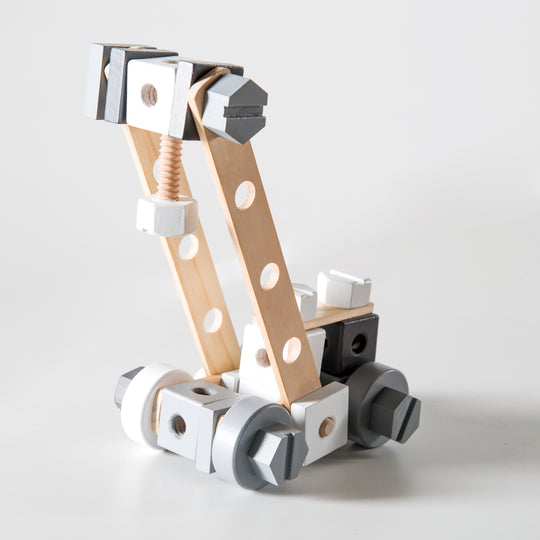 Jeu de construction en bois, kit pour enfant 48 pièces, boîte à outils en bois, jouets dès 3 ans