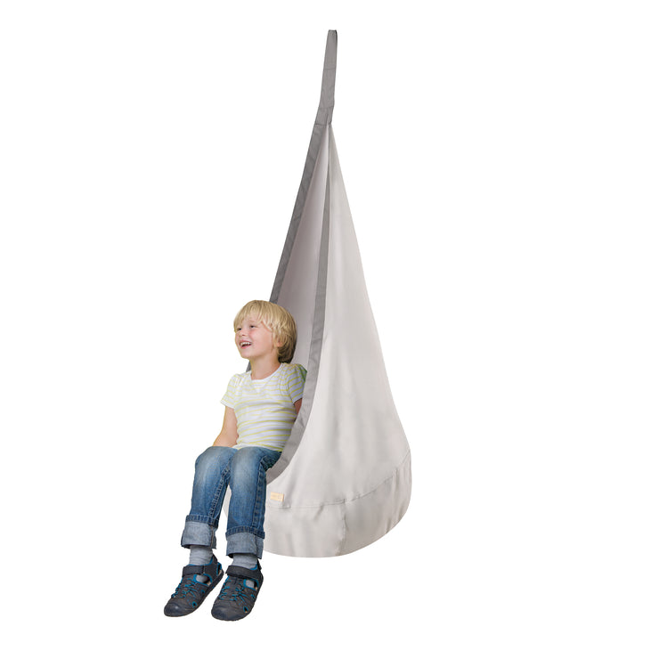 Hanging bag grey, children's hanging seat/hanging chair/bean bag for the children's room or outside