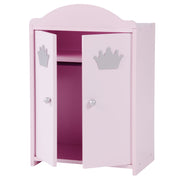 Armadio per bambole "Princess Sophie", 2 ante, laccato rosa, incl. appendiabiti e ripaini
