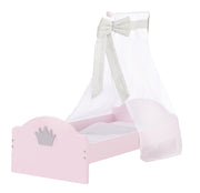 Letto per bambole "Principessa Sophie", incl. accessori in tessuto, biancheria da letto e baldacchino