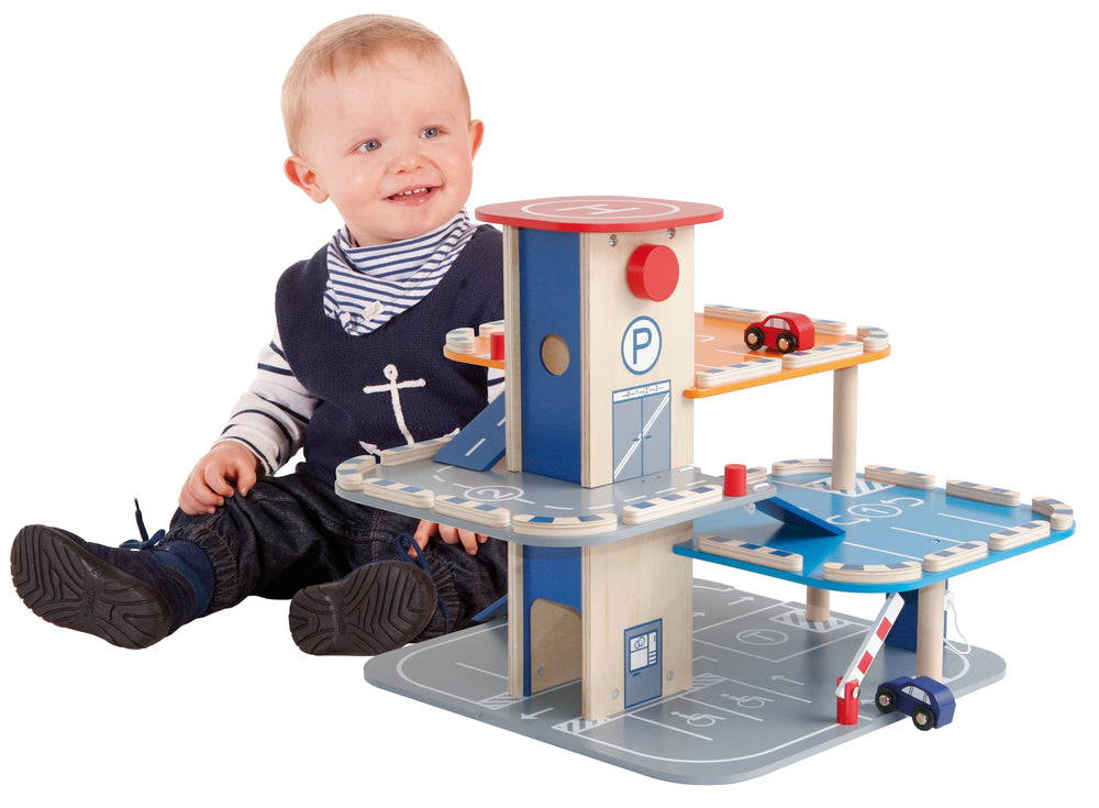 Toy Chest 'Teddy College', Children's Bench, Toy Storage, White Printed