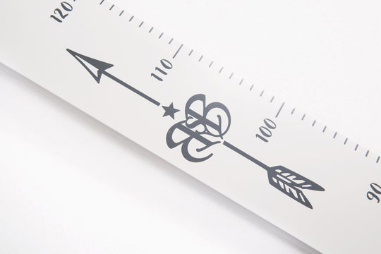 Growth Chart 'Rock Star Baby' with Print, Scale up to 150 cm for Children, White/Anthracite