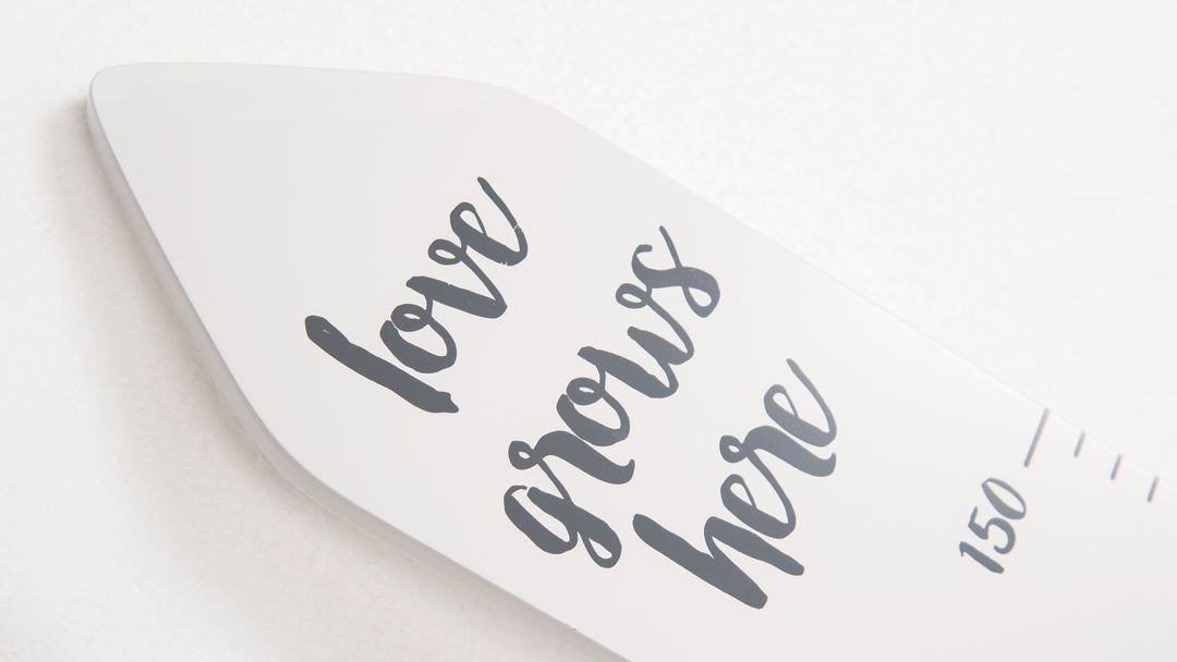 Growth Chart 'Rock Star Baby' with Print, Scale up to 150 cm for Children, White/Anthracite