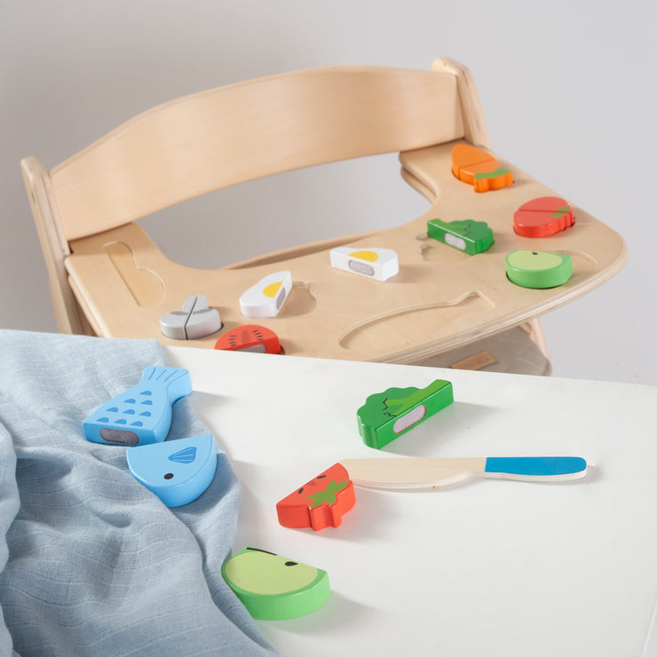 Essbrett mit Spielelementen - Passend für Hochstuhl Sit Up Flex - Holz natur
