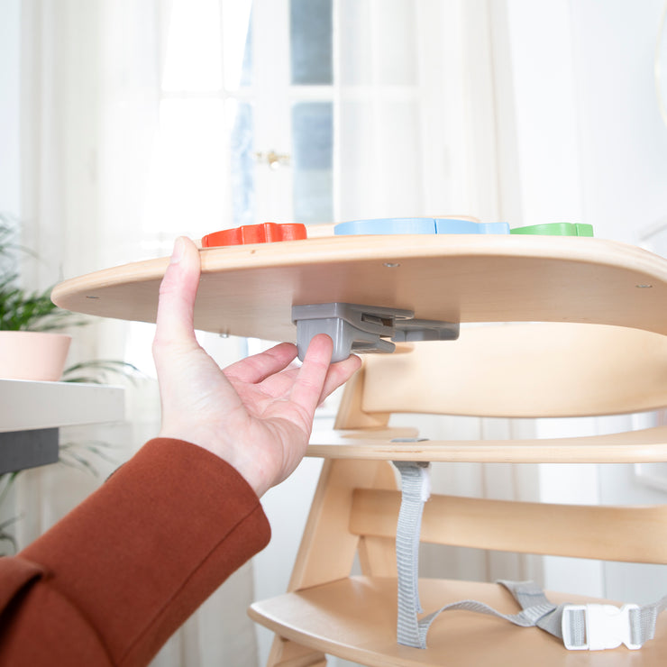 Essbrett mit Spielelementen - Passend für Hochstuhl Sit Up Flex - Holz natur
