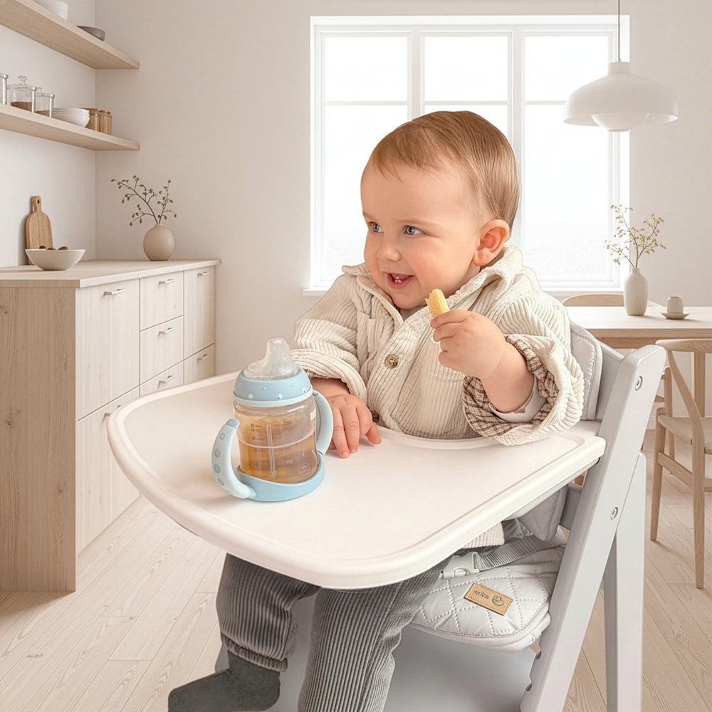 Vassoio pappa in plastica – Estensione per seggiolone Sit Up Flex, Liv Up & Born Up – Bianco