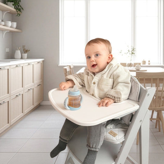 Vassoio pappa in plastica – Estensione per seggiolone Sit Up Flex, Liv Up & Born Up – Bianco