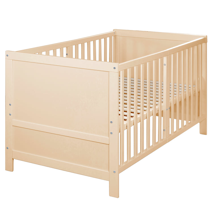 Kombi-Kinderbett EASY SLEEP 70x140 inkl. Umbauecken - Holz natur