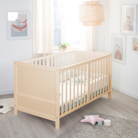 Cama combinada EASY SLEEP 70x140 cm con esquinas de conversión - Madera natural