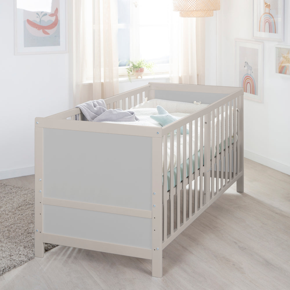 Letto combinato per bambini EASY SLEEP 70x140 con angoli trasformabili - grigio chiaro