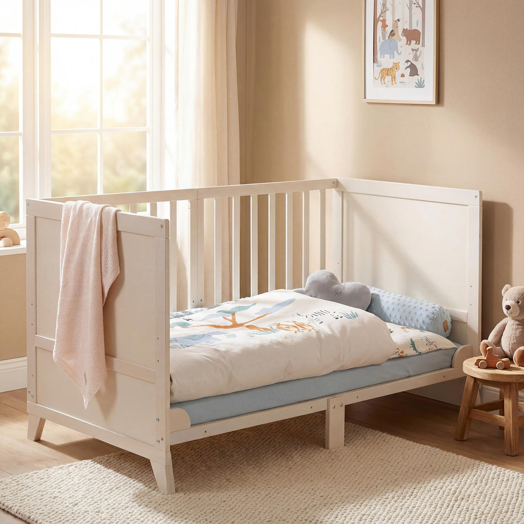 Set lettino 'Savanna Friends' 70 x 140 con accessori completi - Grigio naturale / Beige