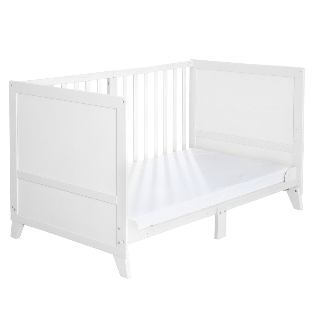 Juego de cuna 'Wooland Buddies' 70 x 140 con equipamiento completo incluido - Blanco / Verde pastel