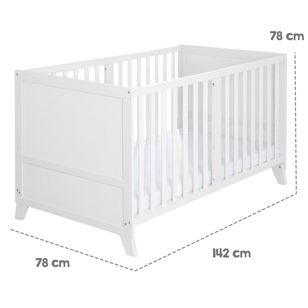 Babybettset 'Savanna Friends' 70 x 140 inkl. kompletter Ausstattung - Weiß / Beige – Infografik (9/17)