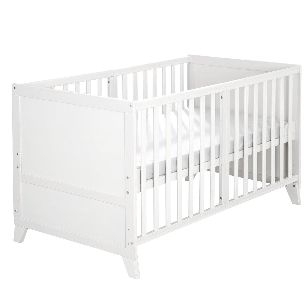 Babybettset 'Savanna Friends' 70 x 140 inkl. kompletter Ausstattung - Weiß / Beige – Freisteller (10/17)