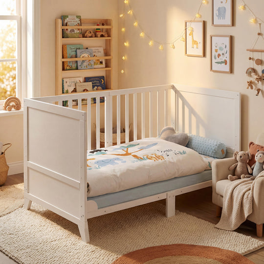 Babybettset 'Savanna Friends' 70 x 140 inkl. kompletter Ausstattung - Weiß / Beige – Milieubild (4/17)
