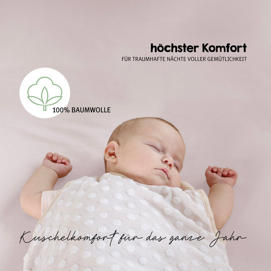 Fitted Sheet 'Lil Planet' Pink / Mauve, Single Jersey, 100% Organic Cotton