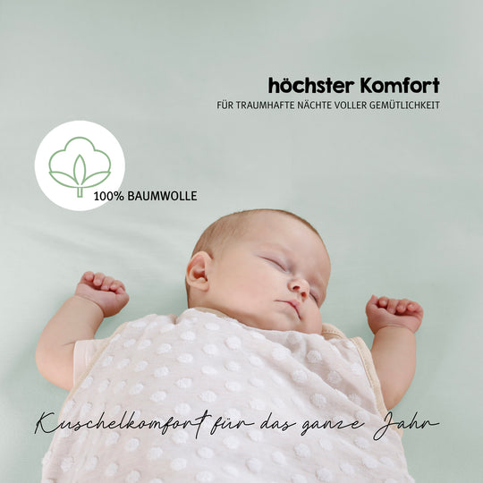 Spannbettlaken 'Lil Planet' - Single Jersey - Bio-Baumwolle - Frosty Green