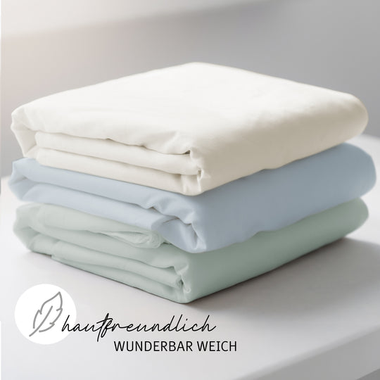 Spannbettlaken 'Lil Planet' - Single Jersey - Bio-Baumwolle - Frosty Green