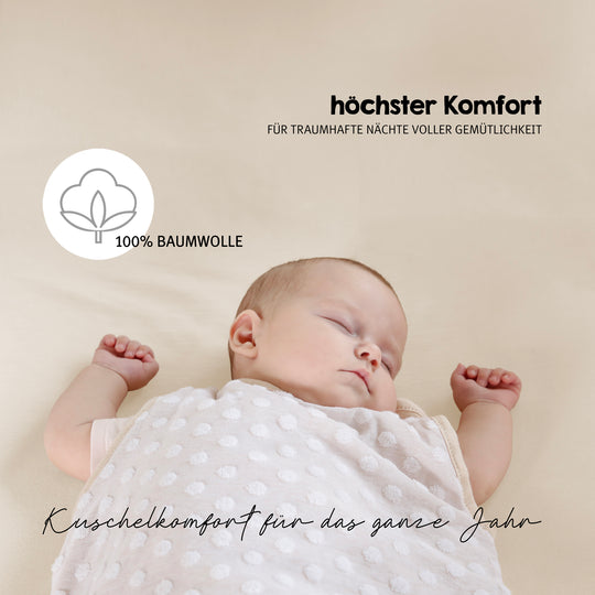 Drap-housse extensible 'Frosty Almond' - GOTS & Oeko-Tex Standard 100 - Beige
