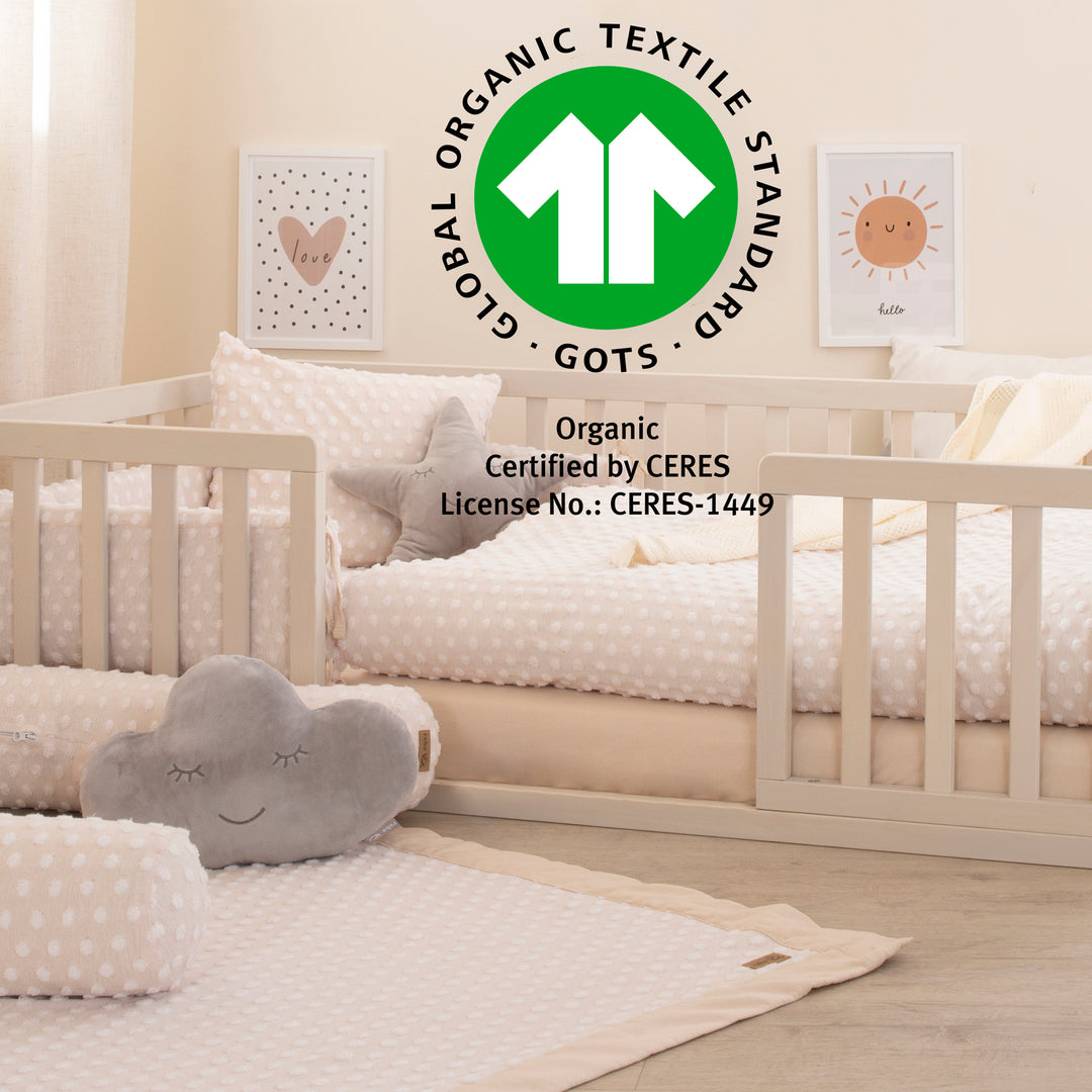 Fitted Sheet 'Frosty Almond' - GOTS & Oeko-Tex Standard 100 - Beige