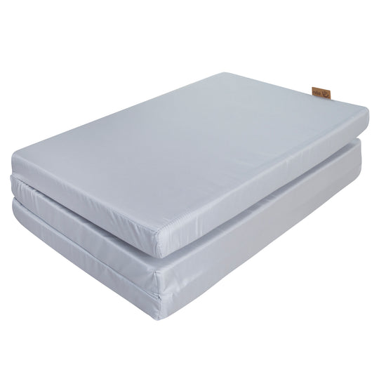 Matelas de lit de voyage 60 x 120 cm 'roba Style' + Sac de transport - Gris argenté