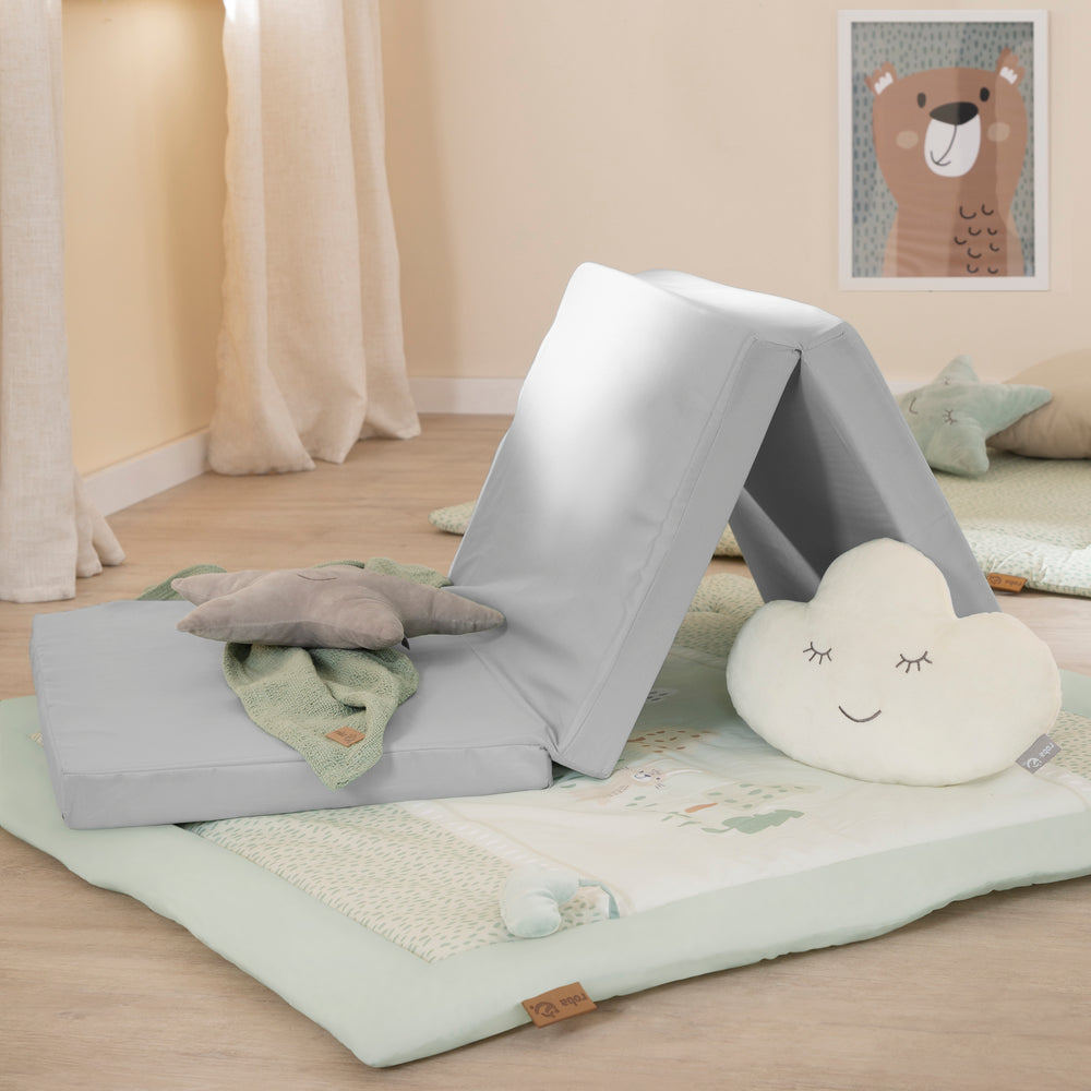 Reisebettmatratze 60 x 120 cm 'roba Style grau' inkl. Tragetasche
