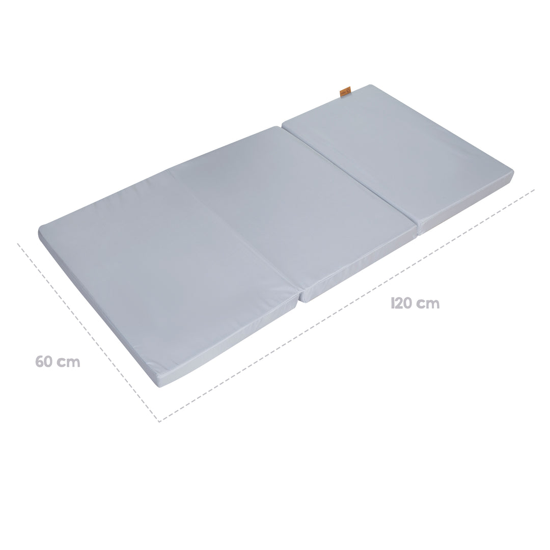 Matelas de lit de voyage 60 x 120 cm 'roba Style' + Sac de transport - Gris argenté