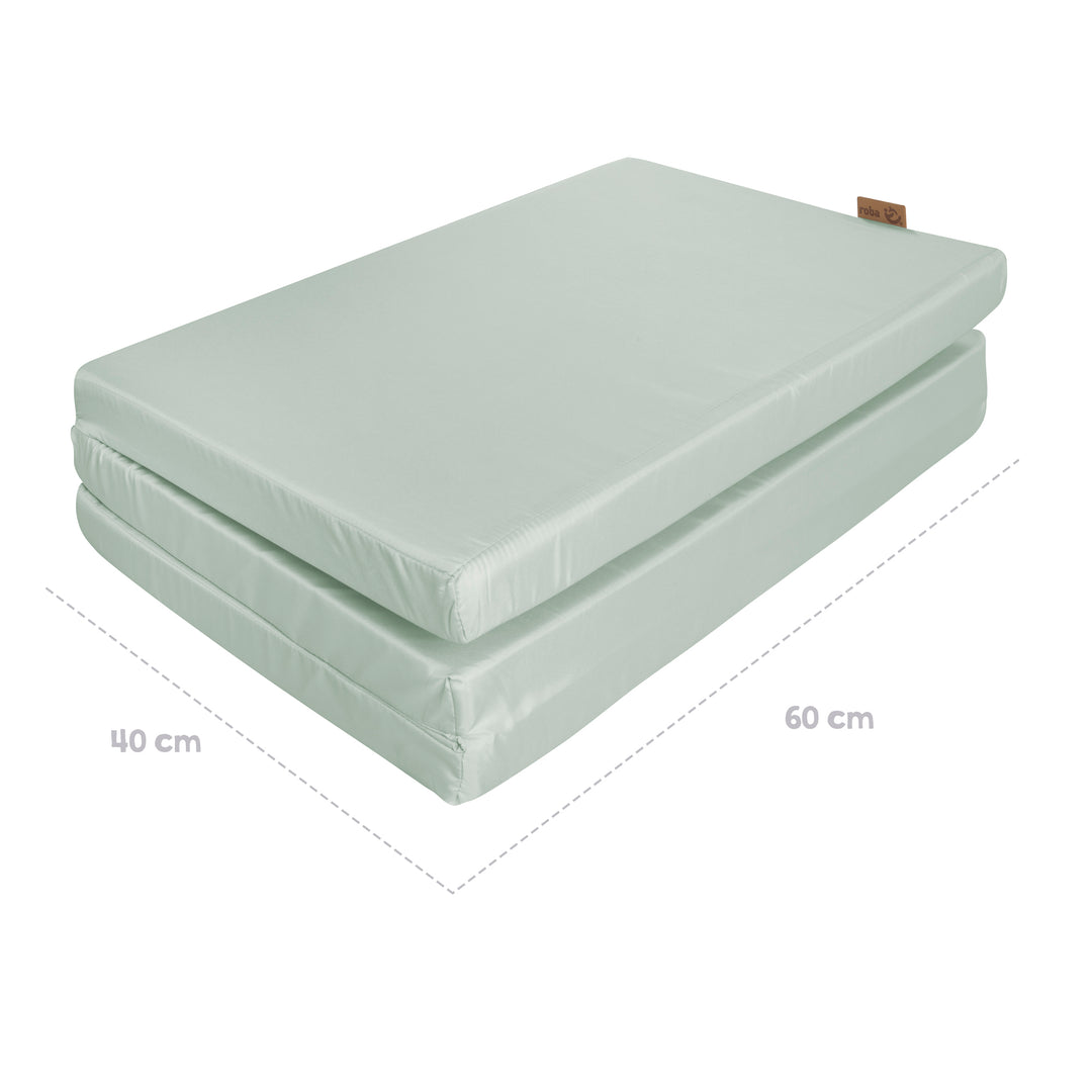 Materasso per lettino da viaggio 60 x 120 cm 'roba Style frosty green' con borsa per trasporto